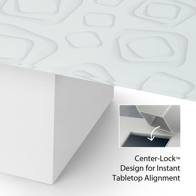 CUBIX 3-pc. Coffee & End Table Set with Glossy White Base