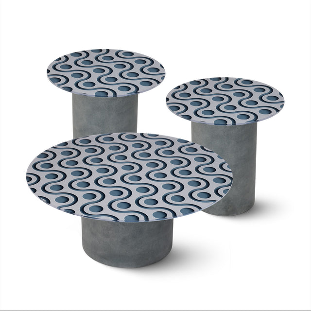 TEKNA 3-pc. Coffee & End Table Set with Cement Gray Base