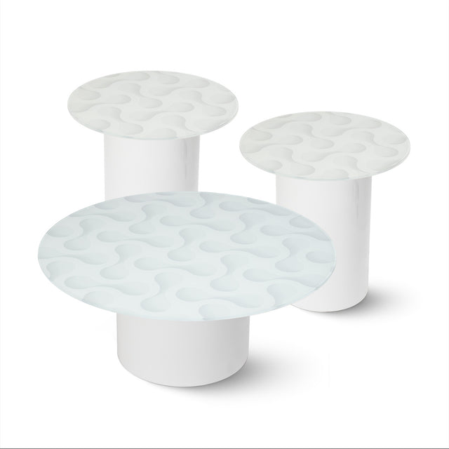 ECOLOFT 3-pc. Coffee & End Table Set with Glossy White Base