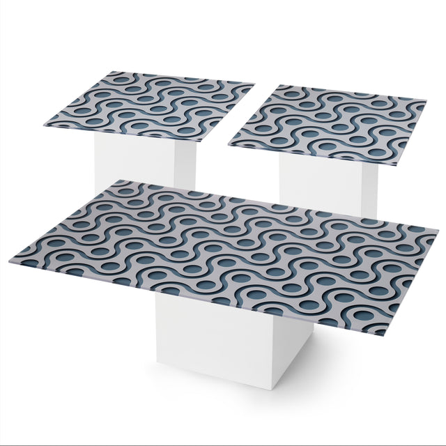 TEKNA 3-pc. Coffee & End Table Set with Glossy White Base