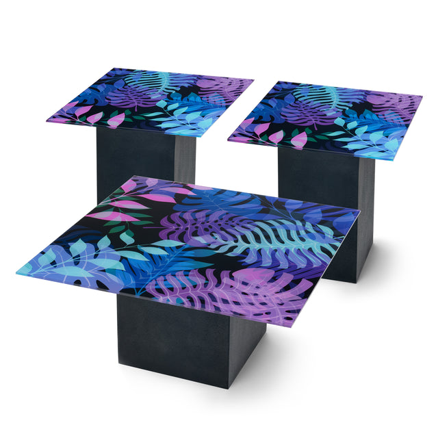 UTOPIA 3-pc. Coffee & End Table Set with Matte Black Base