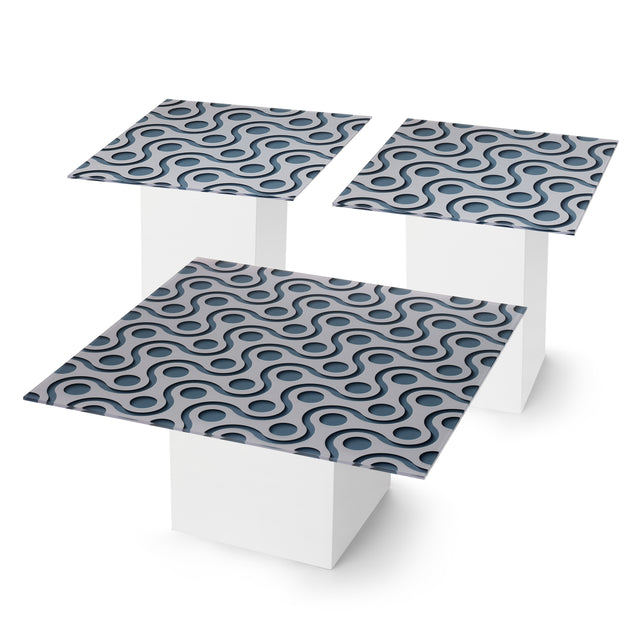 TEKNA 3-pc. Coffee & End Table Set with Glossy White Base