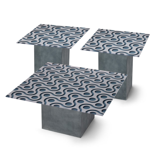 TEKNA 3-pc. Coffee & End Table Set with Cement Gray Base