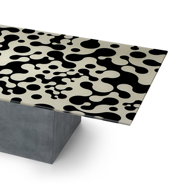 AUGUSTA Rectangular Coffee Table with Cement Gray Base