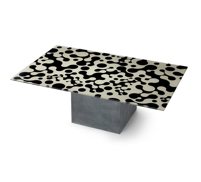 AUGUSTA Rectangular Coffee Table with Cement Gray Base