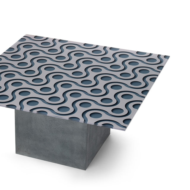 TEKNA Square Coffee Table with Cement Gray Base