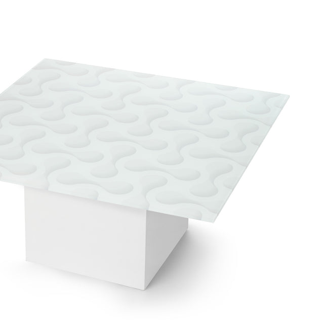 ECOLOFT Square Coffee Table with Glossy White Base