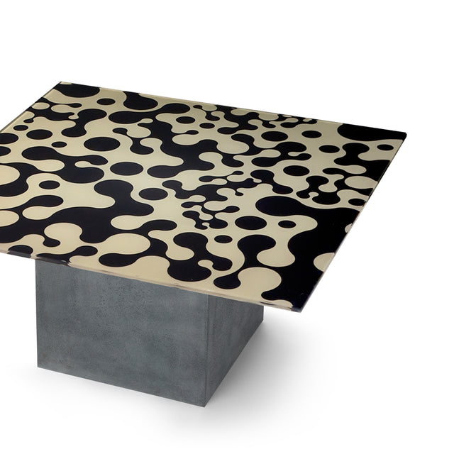 AUGUSTA Square Coffee Table with Cement Gray Base