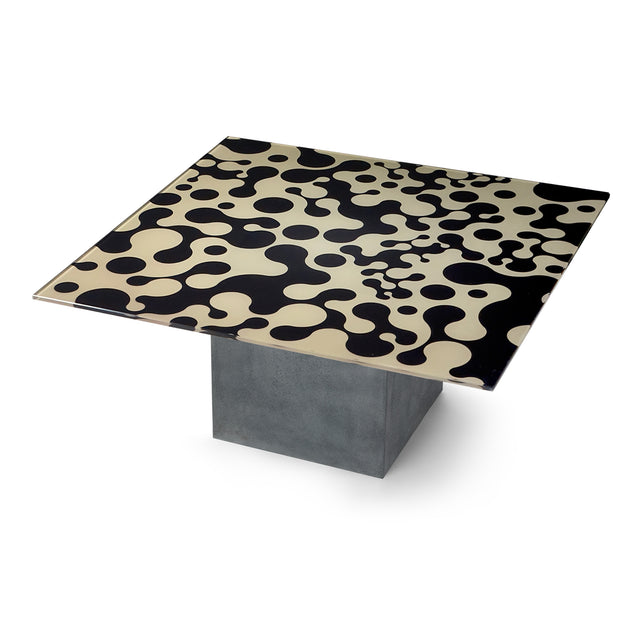 AUGUSTA Square Coffee Table with Cement Gray Base