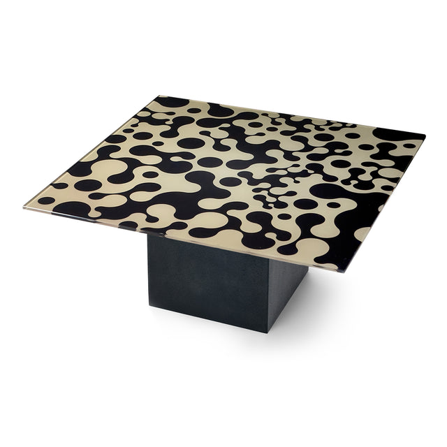 AUGUSTA Square Coffee Table with Matte Black Base