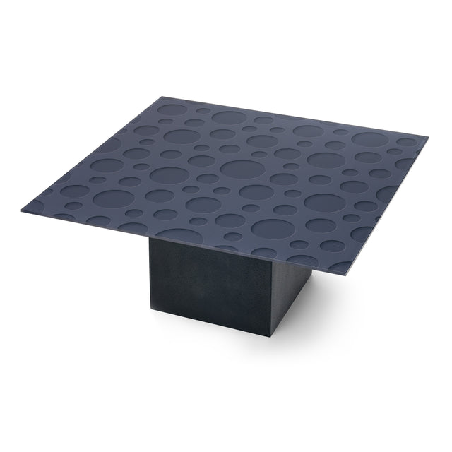 LUNA Square Coffee Table with Matte Black Base