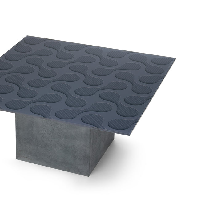 PLUTO Square Coffee Table with Cement Gray Base