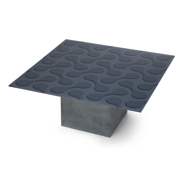 PLUTO Square Coffee Table with Cement Gray Base