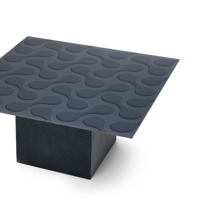 PLUTO Square Coffee Table with Matte Black Base