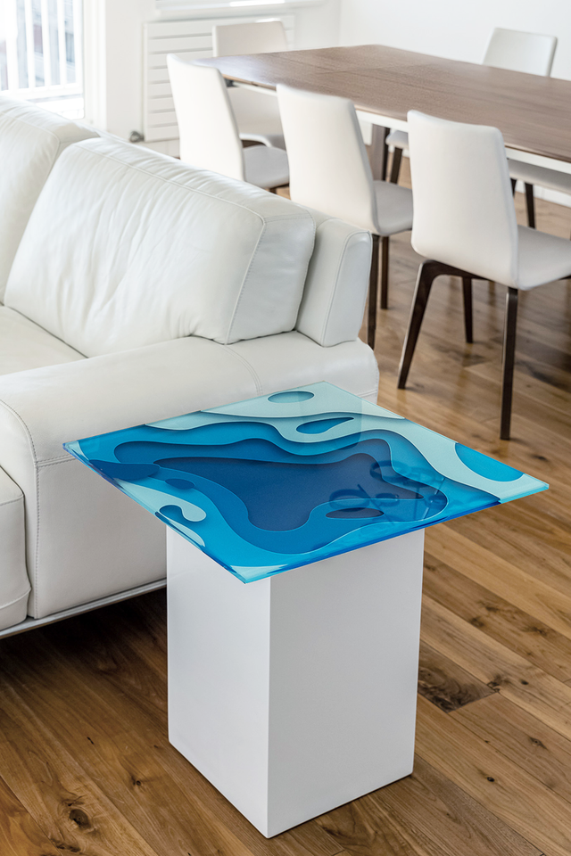 LAGUNA 2-pc. End Table Set with Glossy White Base