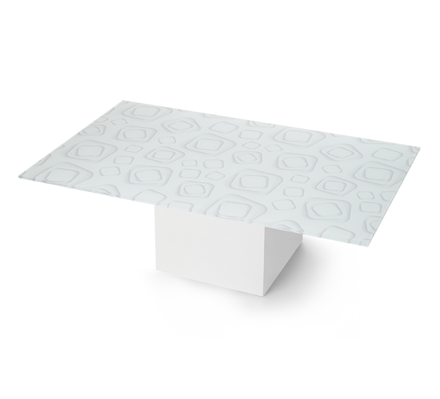 CUBIX 3-pc. Coffee & End Table Set with Glossy White Base