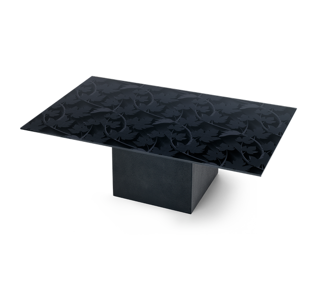 BLACK FOREST 3-pc. Coffee & End Table Set with Matte Black Base