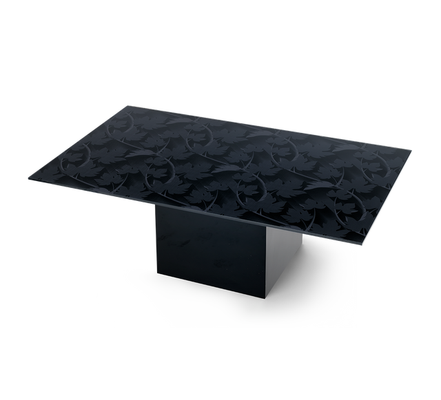 BLACK FOREST 3-pc. Coffee & End Table Set with Glossy Black Base