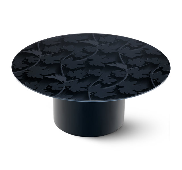 BLACK FOREST 3-pc. Coffee & End Table Set with Matte Black Base