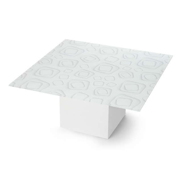 CUBIX 3-pc. Coffee & End Table Set with Glossy White Base