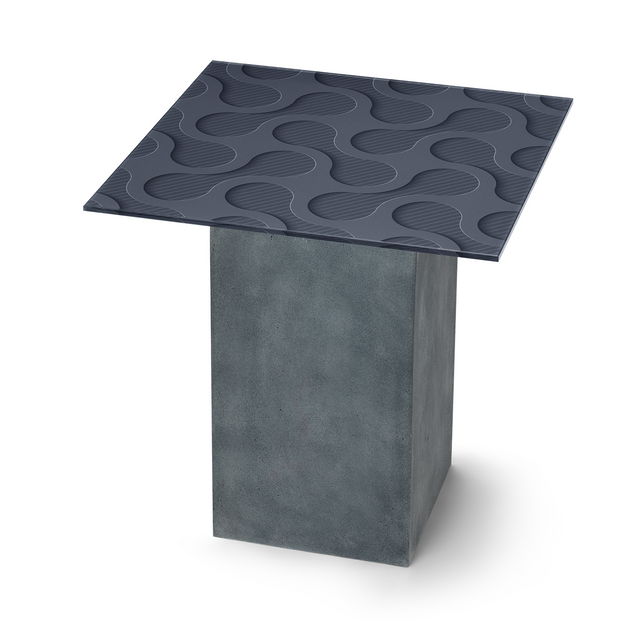 PLUTO Square End Table with Cement Gray Base