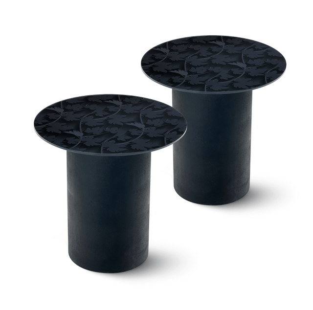 BLACK FOREST 3-pc. Coffee & End Table Set with Matte Black Base