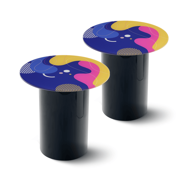 VELORA 2-pc. End Table Set with Glossy Black Base