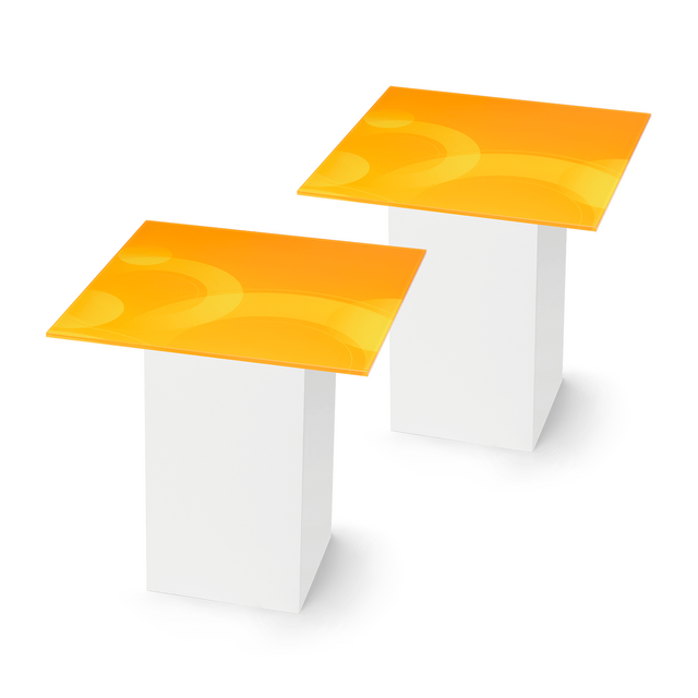 SOLA 2-pc. End Table Set with Glossy White Base