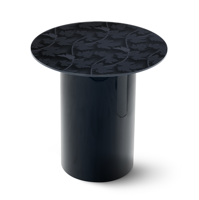 BLACK FOREST 2-pc. End Table Set with Glossy Black Base