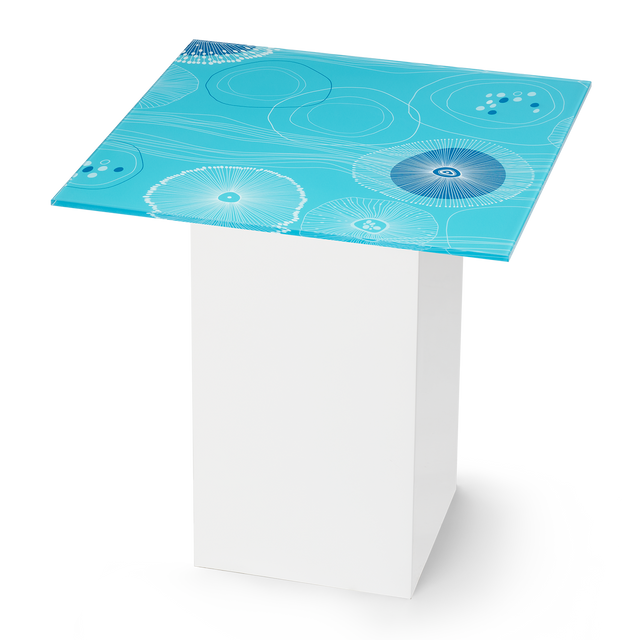 AQUAS 2-pc. End Table Set with Glossy White Base