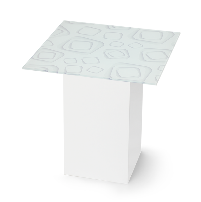 CUBIX 3-pc. Coffee & End Table Set with Glossy White Base