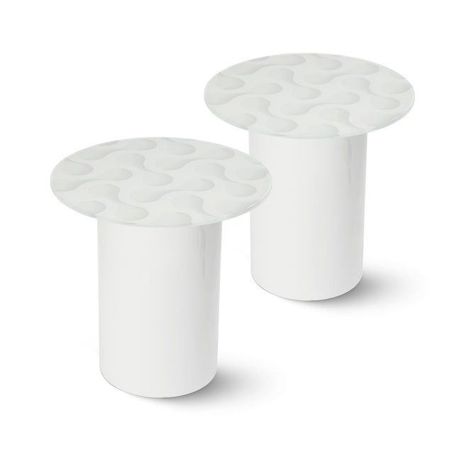 ECOLOFT 2-pc. End Table Set with Glossy White Base