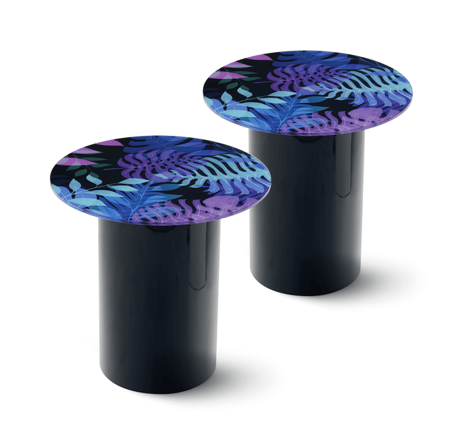 UTOPIA 2-pc. End Table Set with Glossy Black Base